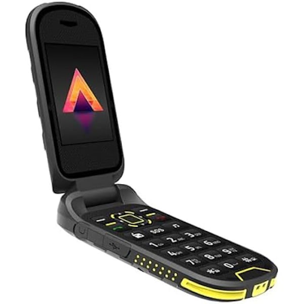 Robust klaptelefon Hammer Bow LTE 4G uden kontrakt vandtæt mod støv IP68 Robust med stort batteri 1200mah
