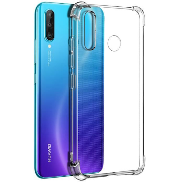 Coque - ILMOITUS - Huawei P30 Lite / P30 Lite XL - Flexiili geelimuovi - Vahvistetut kulmat - Valkoinen Vit