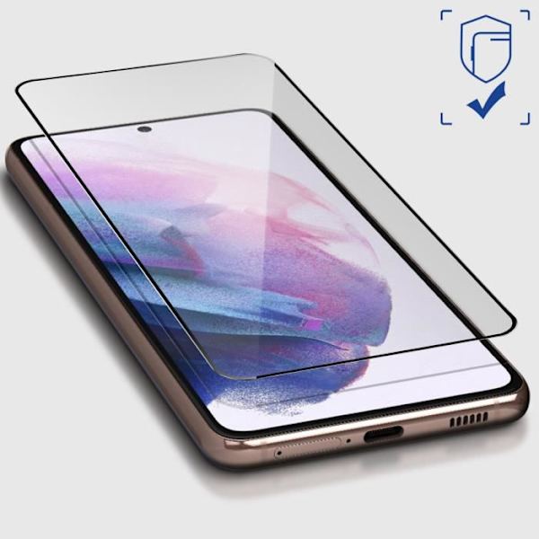 Beskyttelsesfilm Samsung Galaxy S21 Fleksibelt Økologisk glas 8H Resistant NeoGlass 3mk Sort Svart