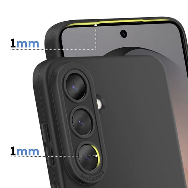 Silicone Cover til Galaxy S26 med Forstærkning til Kamerablok Sort Svart