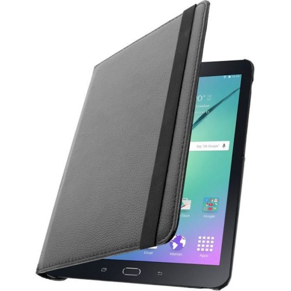 Etui - Samsung - Galaxy Tab S2 9.7 - Justerbar Fodral - 360° Stöd - Eco-Läder Svart Svart