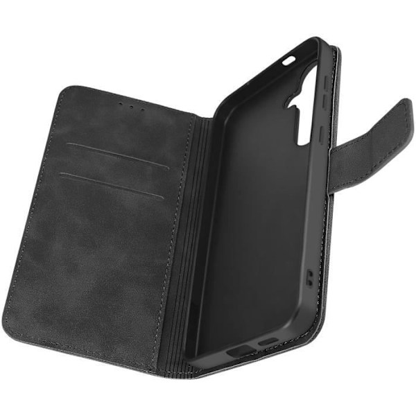 Etui til Samsung S24 Plus - AVIZAR - Tender Book - Flip Wallet - Video Support - Sort Svart