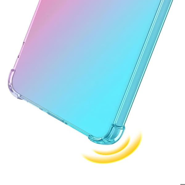 Cover til Galaxy A27 med Forstærkede Hjørner, Translucent Gradient Effekt i Rosa / Blå rosa och blå