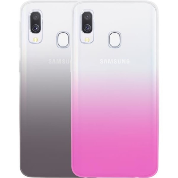 Paket med 2 halvstyva Colorblock-fodral till Samsung Galaxy A40