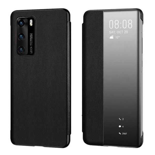Hus - HUAWEI - P40 - Smart Fönster - Mjuk Skal - Svart Svart