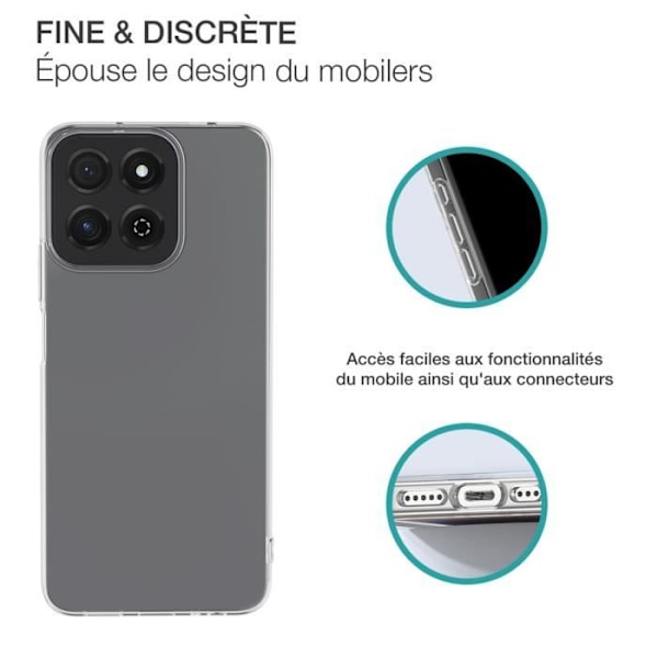 Coque - BIGBEN - Honor 200 Smart - Fleksibel - Anti-gulning - Gennemsigtig Transparent