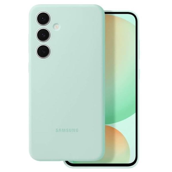 Coque pour Samsung Galaxy S24 FE Silicone Flexible Soft Touch Original Samsung Vert Pâle Grön