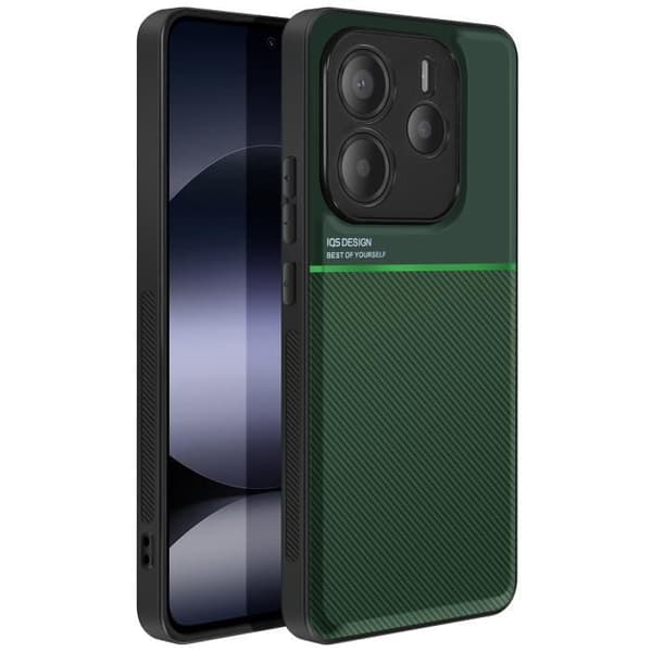 Coque - Xiaomi - Redmi Note 14 5G - Stødabsorberende - Bi-materiale - Grøn Grön