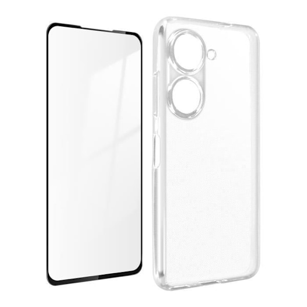 Asus Zenfone 10 och Zenfone 9 Soft Case och 9H härdat glasfilm