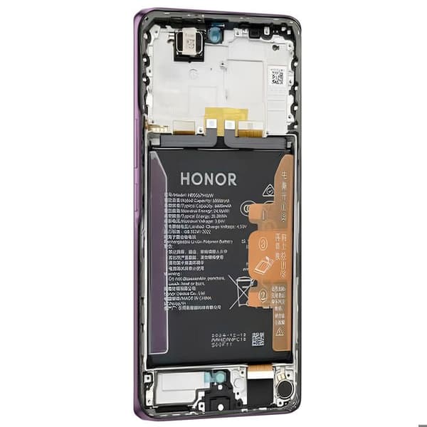 Komplett LCD-skärm - HONOR - Magic 7 Lite - Förmonterad chassi - 6600mAh batteri - Lila Violett
