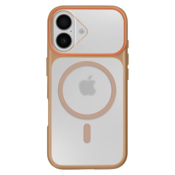 MagSafe-skal för iPhone 16, skydd i två material, hård baksida, brun brun