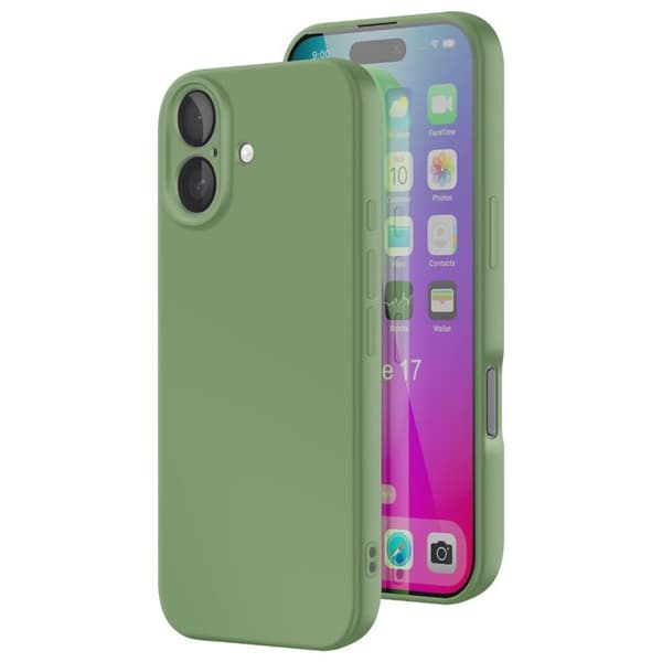 Cover - UNDERRETNING - iPhone 17 - Blød Silikone - Skridsikker - Lys Grøn Grön