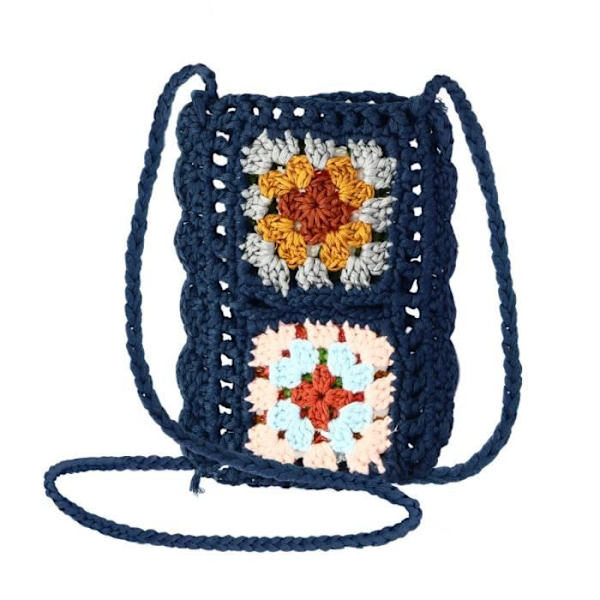 Sock Case - WavePocket - Hollow Woven - Colorful Patterns - Soft - Blue Blå