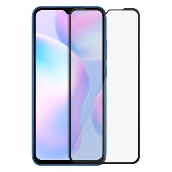 Film Xiaomi Redmi 9A / 9C härdat glas Anti-fingeravtryck Svart Kontur Svart