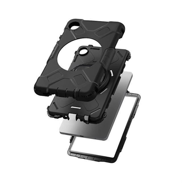 Fodral till Galaxy Tab A9 Plus - EIGER - Fullständigt skydd - 360° roterande handtag Svart