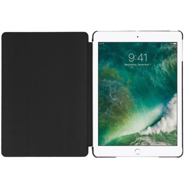 Housse iPad 9.7 - AVIZAR - Etui Clapet Folio - Video Stativ - Tastatur - Soft Touch Beskyttelse Svart