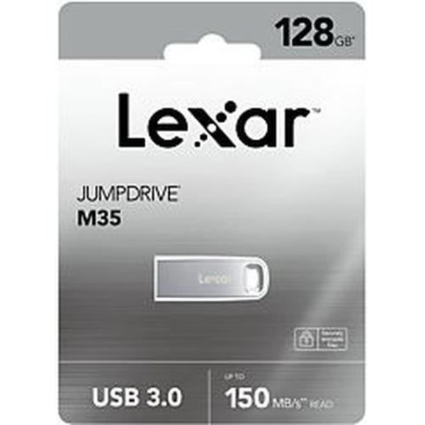 USB-nyckel - LEXAR - JumpDrive 3.0 M35 - 128 GB - Läshastighet 150 MB/s - Skrivhastighet 96 MB/s