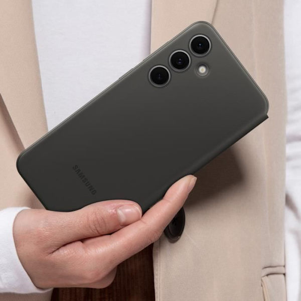 Fodral till Samsung Galaxy S24 FE Flip Touch Window Samsung korthållare Svart Svart