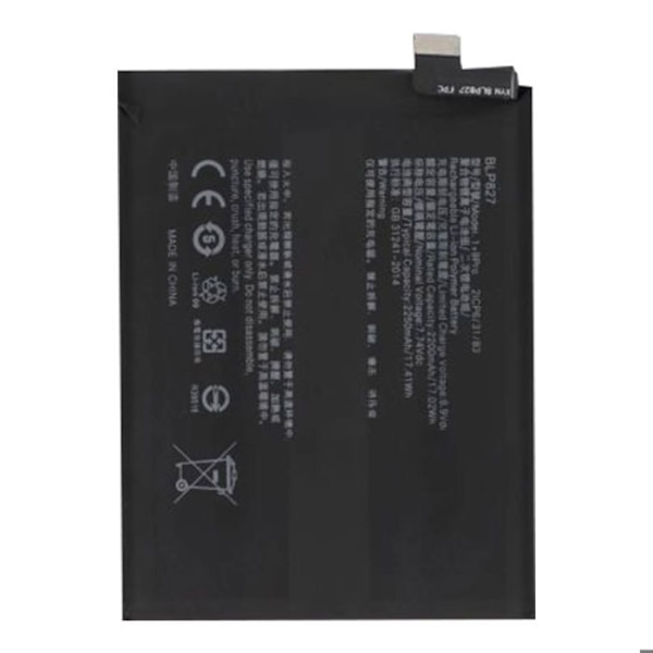 Internt batteri Oneplus 9 Pro 2250mAh 100 % kompatibelt Ersätter BLP827 Svart
