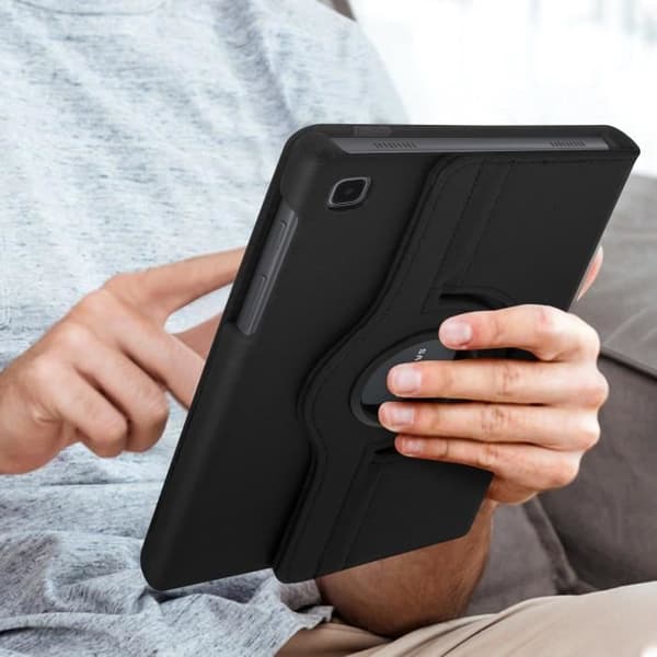 Cover til Samsung Galaxy Tab A7 Lite - AVIZAR - 360° drejelig - Fuld beskyttelse - Videounderstøttelse - Sort Svart