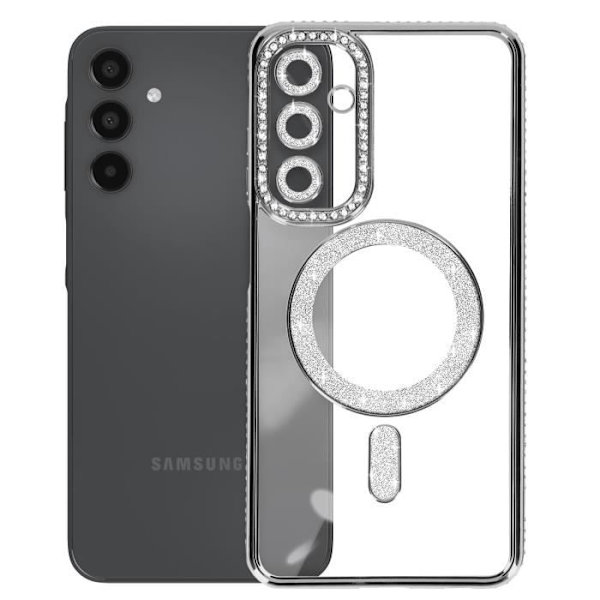 Timanttikotelo Samsung Galaxy A15 MagSafe Contour tekojalokivimusta - AVIZAR - jäykkä - synteettinen - sekoitettu Svart