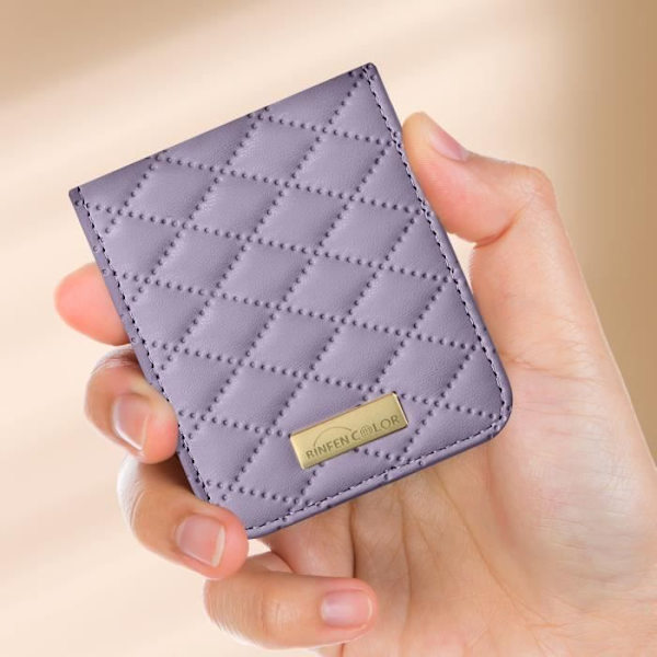Telefoncase - AVIZAR - Samsung Galaxy Z Flip 5 - Simili Læder Rhombisk - Lilla - Stiv Lila