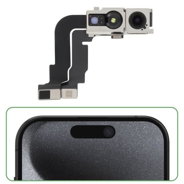Framkamera - RELIFE - iPhone 15 Pro - Selfie-sensor 12MP - Svart Svart