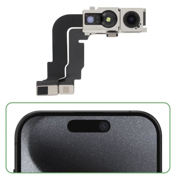 Frontkamera - RELIFE - iPhone 15 Pro - Selfie-sensor 12MP - Sort Svart