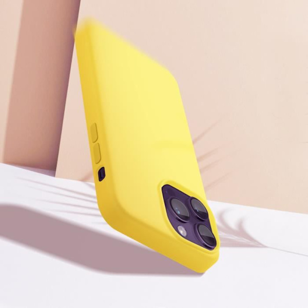 iPhone 14 Pro Case Hybridi Puolijäykkä Ohut Kevyt Pehmeä Sisäpuoli Moxie keltainen gul