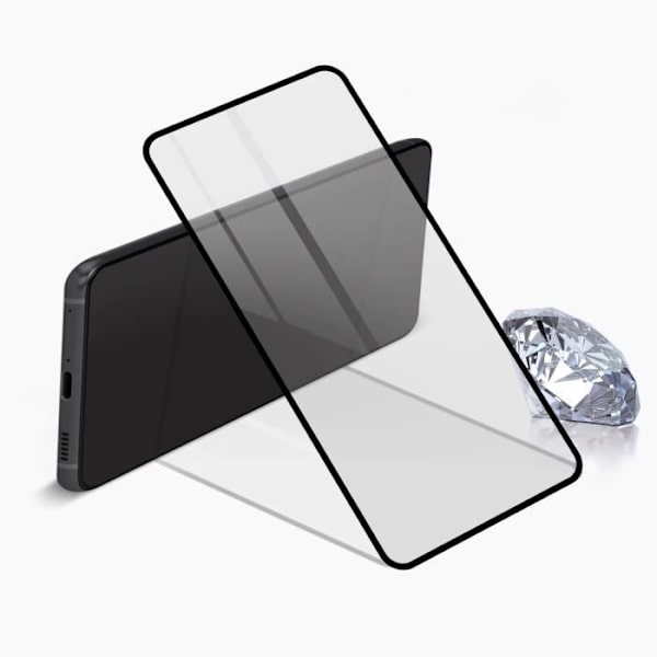 Skærmbeskyttelsesfilm - Samsung - Galaxy S22 - Hærdet glas - 9H hårdhed - Anti-fingeraftryk sort Svart
