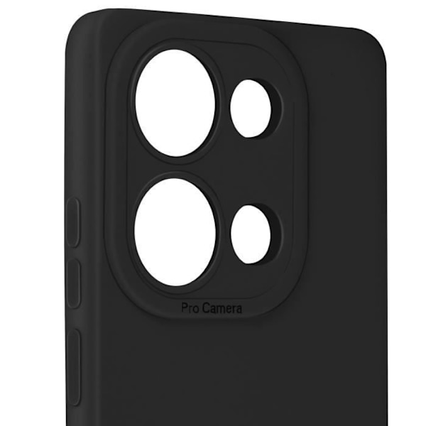 Fodral till Xiaomi Redmi Note 13 Pro 4G - AVIZAR - Matt silikon - Svart - Kameraskydd Svart
