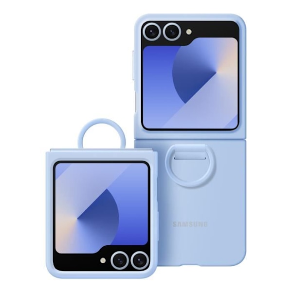 Originalt etui til Samsung Galaxy Z Flip 6 med slank silikonering Samsung lyseblå Blå