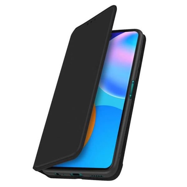Housse - AVIZAR - Huawei P smart 2021 - Øko-læder - Støttefunktion - Sort Svart