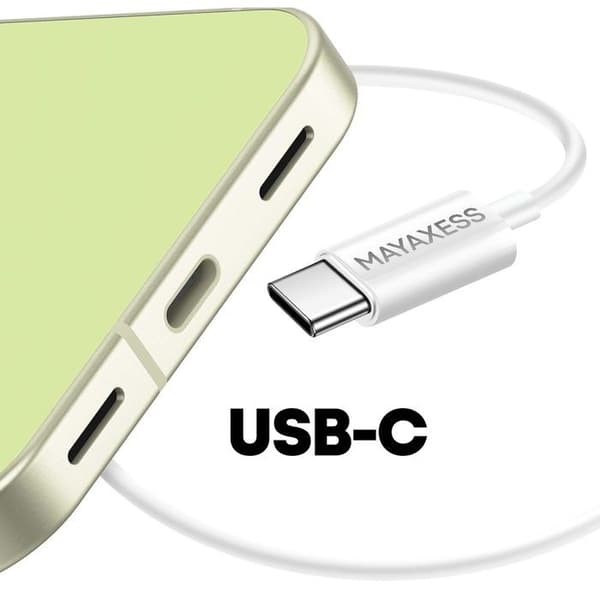 Hörlurar - MAYAXESS - Google Pixel 10 Pro - USB-C - Inbyggd mikrofon - Vit Vit