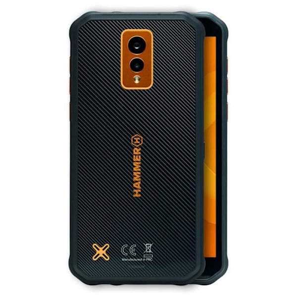 Smartphone HAMMER Energy X 4G LTE, Stötsäker och Vattentät IP69, Svart / Orange Orange