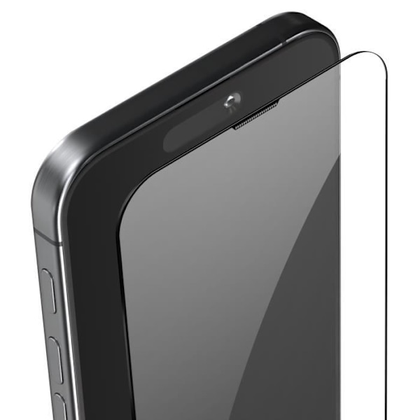 Hærdet glas - AVIZAR - iPhone 16 - 9H hårdhed - Fuld lim - 5D med sort applikator Svart