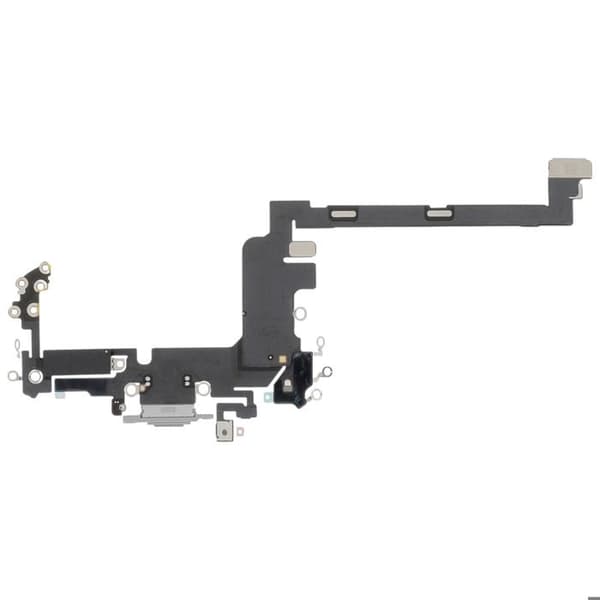 USB-C laddningskontakt för iPhone 17 Pro med inbyggd mikrofon silver Grå