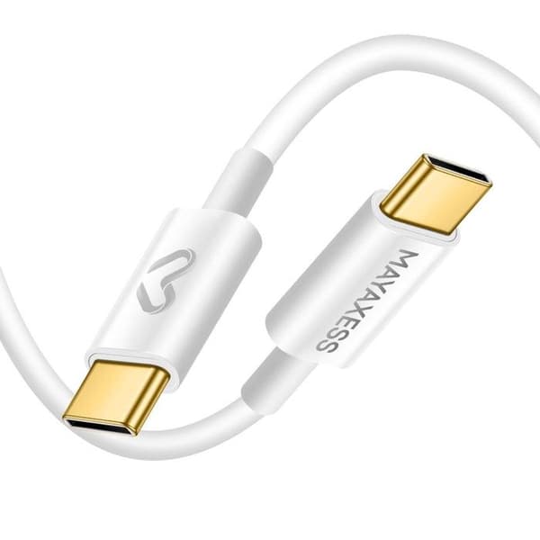 USB-C opladerkabel til Google Pixel 10 Pro 1m Mayaxess Hvid Vit