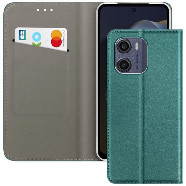 Etui til Motorola Moto E15 / G05 Klaps Wallet Magnetisk Støtte Grøn Grön