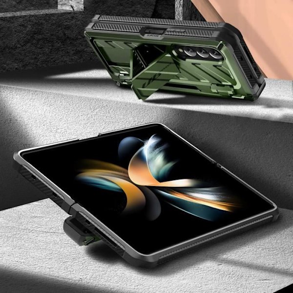Fodral till Samsung Galaxy Z Fold 4 Multilayer Unicorn Beetle Pro Supcase grön Grön