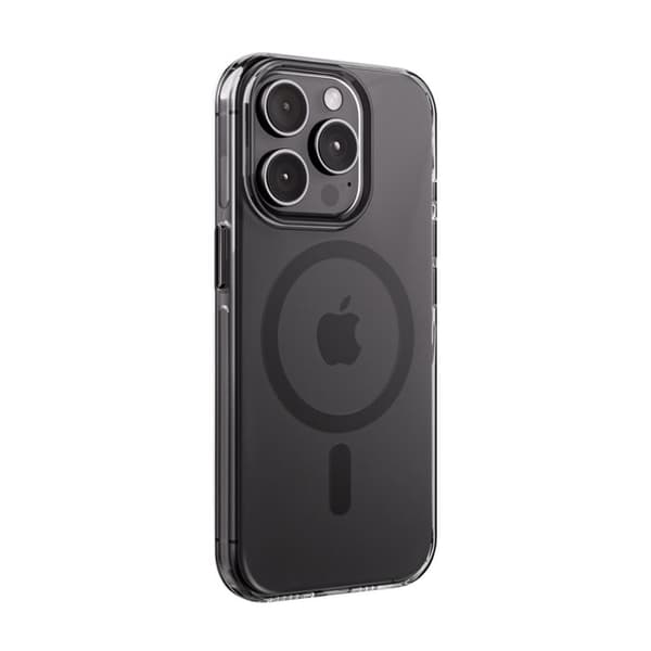 Coque iPhone 15 Pro MagSafe (sort) Crong Clear MAG Pro Sort