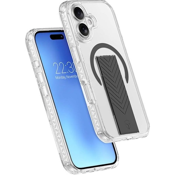 Vahvistettu MagSafe älypuhelimen kuori iPhone 16 AIR Grip 3m Musta + Elinikäinen takuu