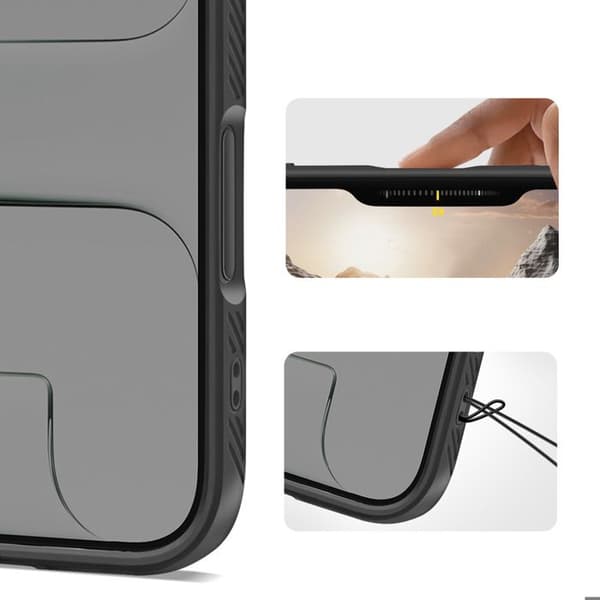 Cover til iPhone Air - SPIGEN - Model Liquid Air - Fleksibel - Anti-glid - Sort Svart