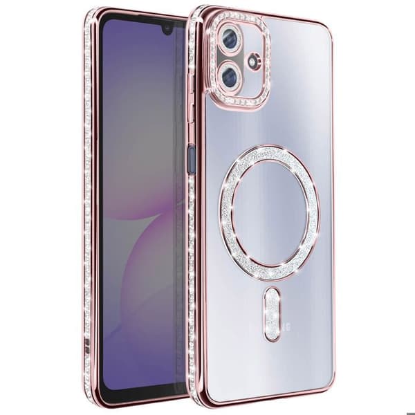 Coque Magsafe - AVIZAR - Galaxy A07 - Rose - Strass - Beskyttelse mod stød Rosa