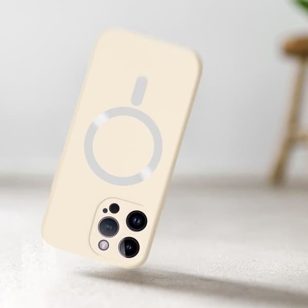 iPhone 14 Pro-fodral - Magsafe - Semi Hårt - Soft-Touch - Vit - Effektivt skydd Vit