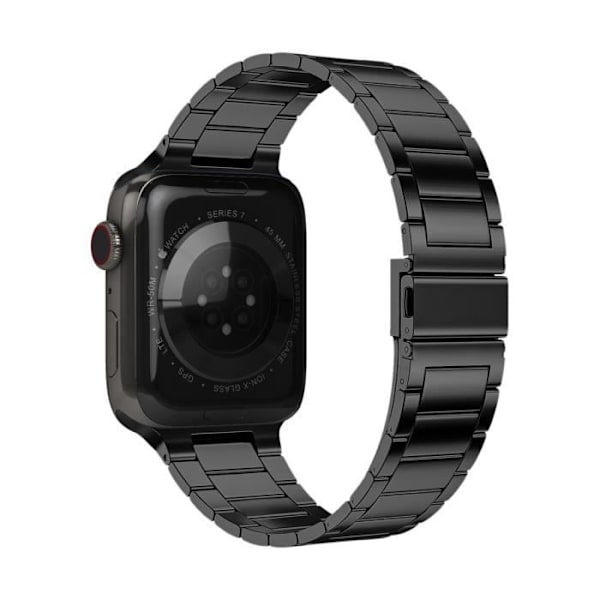 Rem för Apple Watch 41 mm / 40 mm / 38 mm svart stållänkar Svart
