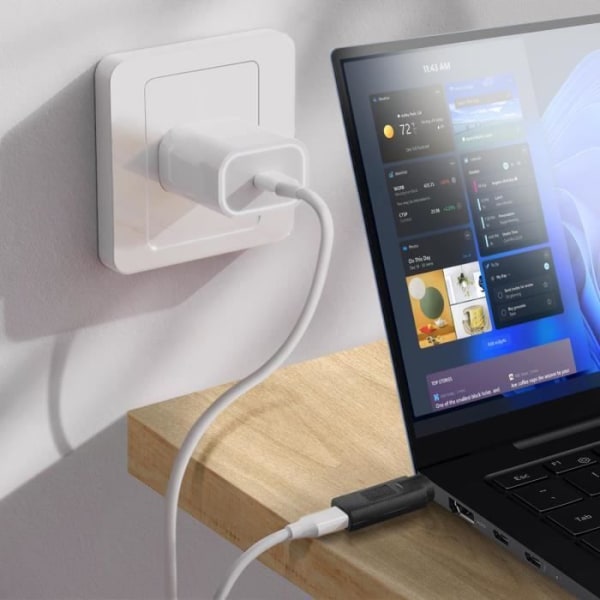 USB-C till Laddningsadapter för Samsung Notebook 5,0 x 1,0 mm, Svart