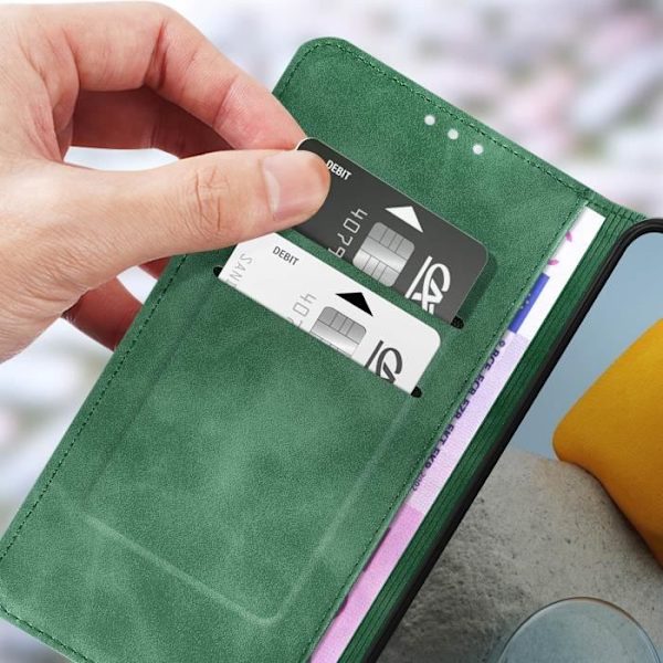 Fodral kompatibelt med Samsung A23 5G och M23 5G Green Clamshell fodral