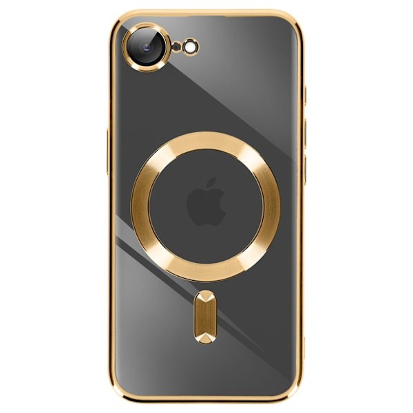 Skal för iPhone 16e med skyddad kamera i guld silikon Gul