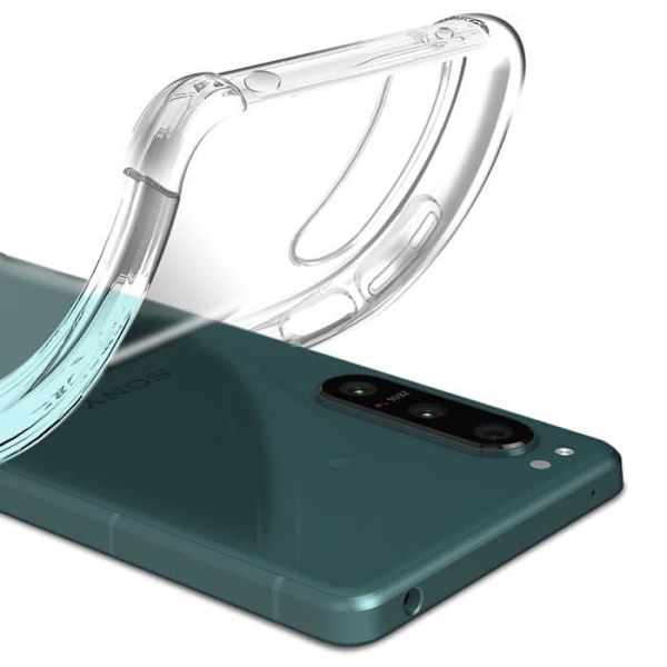 Fodral och härdat glas - AVIZAR - Sony Xperia 5 IV - 360° skydd - Förstärkt silikon - Genomskinlig Vit